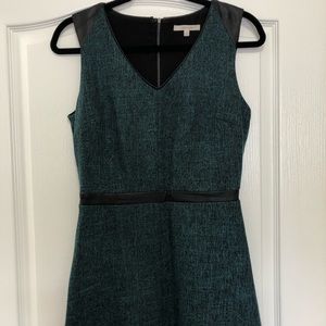 41 Hawthorn Teal Dress with Faux Leather Details